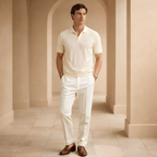 Hudson | Men's Knit Polo Shirt | Short Sleeve Smart Casual-Men Polo-Pick NewYork
