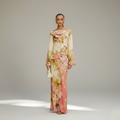 Isabella | Women's Floral Maxi Dress | Long Sleeve Wedding Guest Dress-Women Dress-Pick NewYork