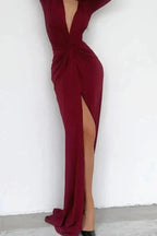 Isabelle | Women’s Ruched Maxi Dress | Deep V Neck-Women Dress-Pick NewYork