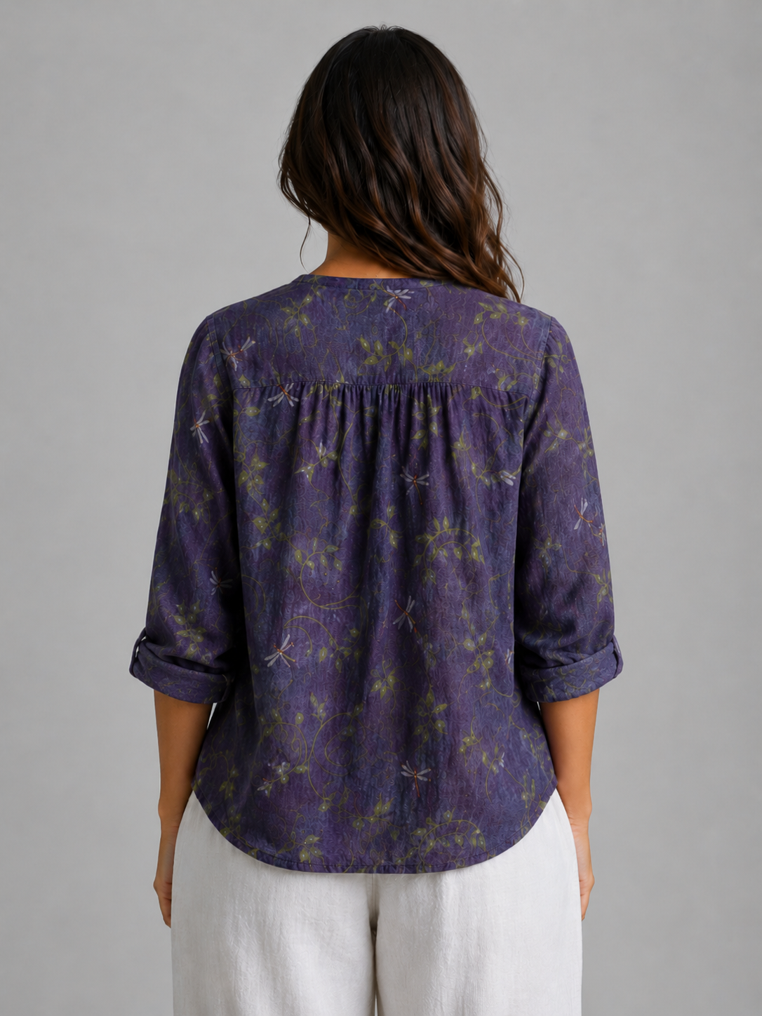 Isadora | Women's Printed Blouse | Long Sleeve Casual Top-Women Blouse-Pick NewYork