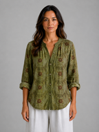 Isadora | Women's Printed Blouse | Long Sleeve Casual Top-Women Blouse-Pick NewYork