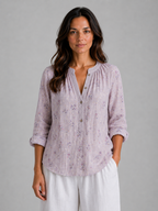 Isadora | Women's Printed Blouse | Long Sleeve Casual Top-Women Blouse-Pick NewYork