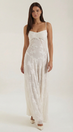 Isla | Women's Floral Applique Maxi Dress | Sweetheart Neck Wedding Guest-Women Dress-Pick NewYork