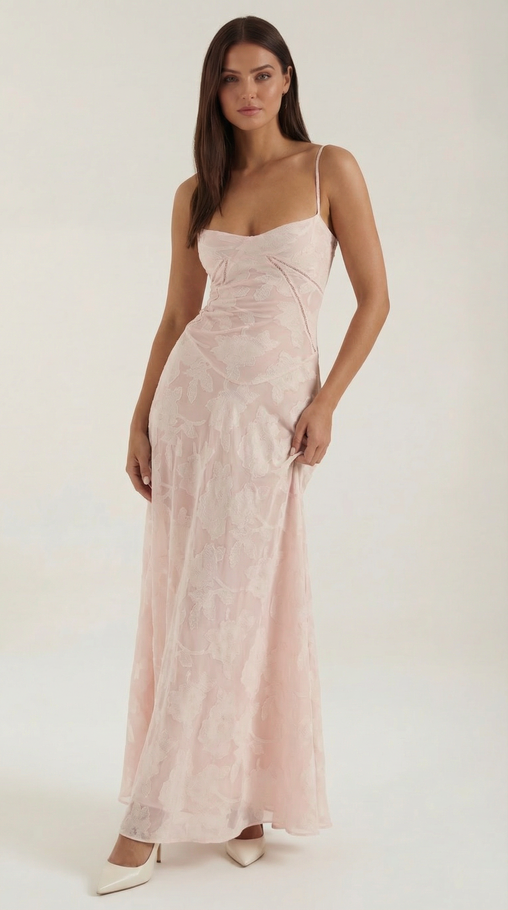 Isla | Women's Floral Applique Maxi Dress | Sweetheart Neck Wedding Guest-Women Dress-Pick NewYork