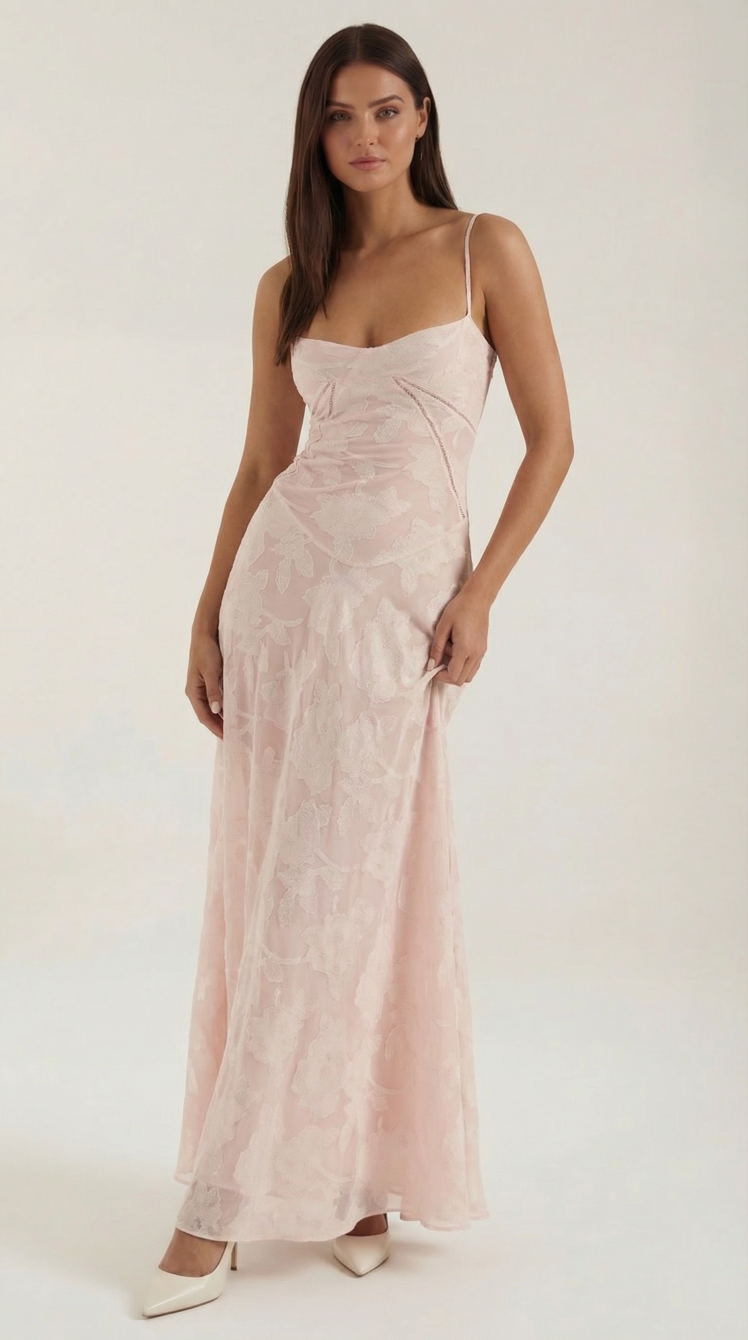 Isla | Women's Floral Applique Maxi Dress | Sweetheart Neck Wedding Guest-Women Dress-Pick NewYork