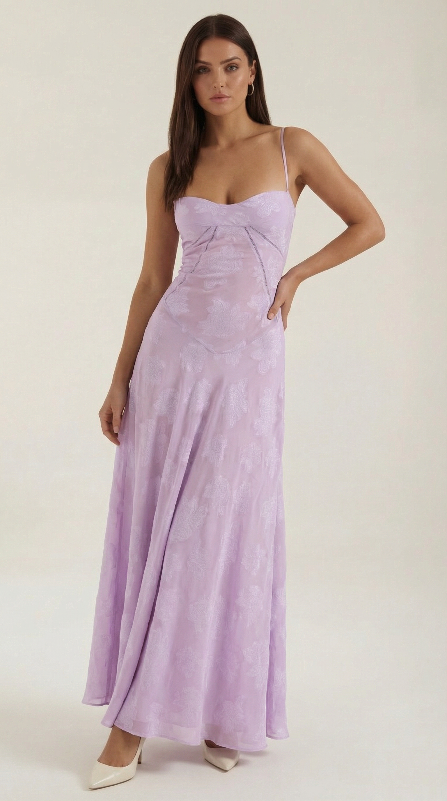 Isla | Women's Floral Applique Maxi Dress | Sweetheart Neck Wedding Guest-Women Dress-Pick NewYork