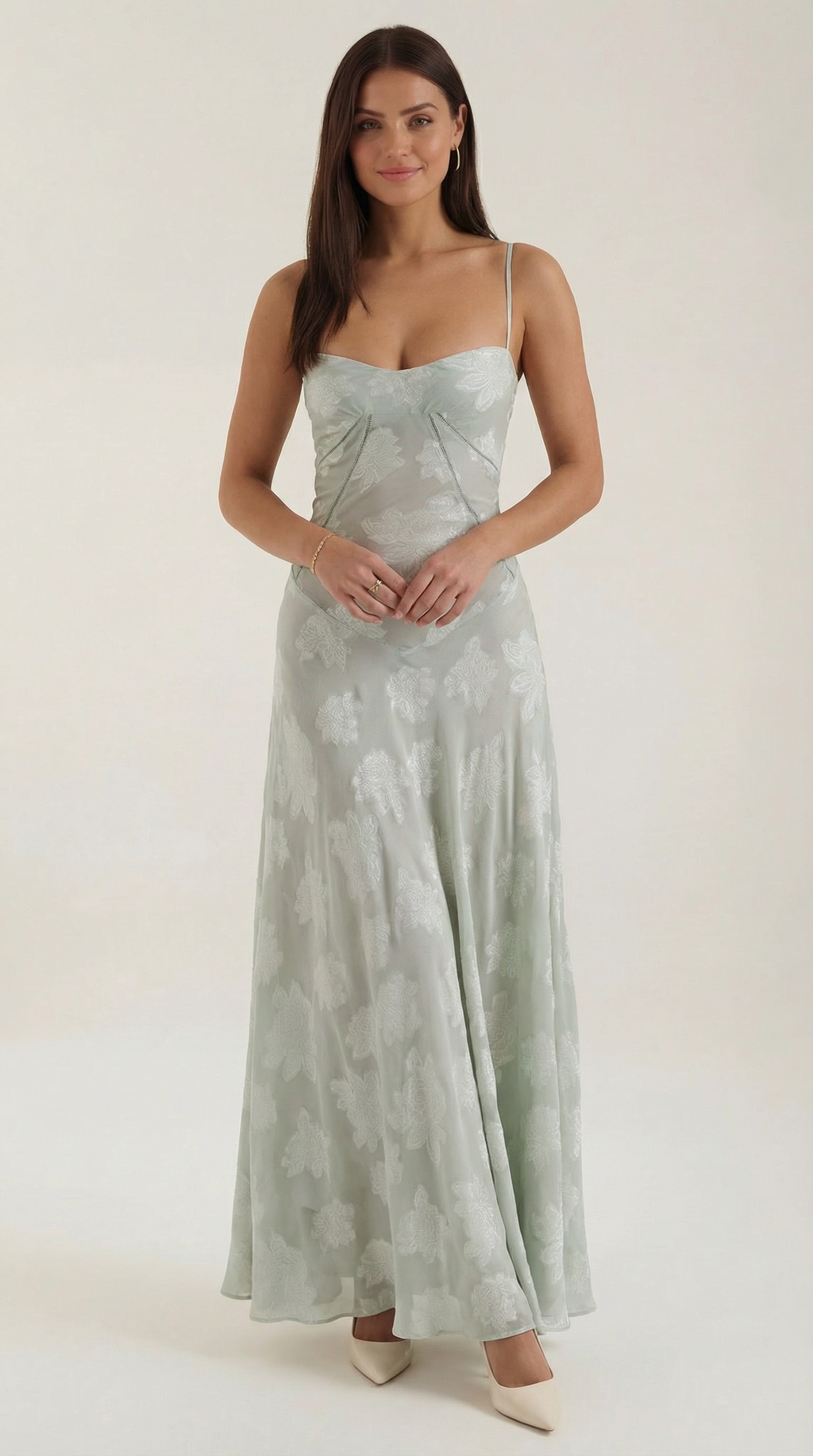 Isla | Women's Floral Applique Maxi Dress | Sweetheart Neck Wedding Guest-Women Dress-Pick NewYork