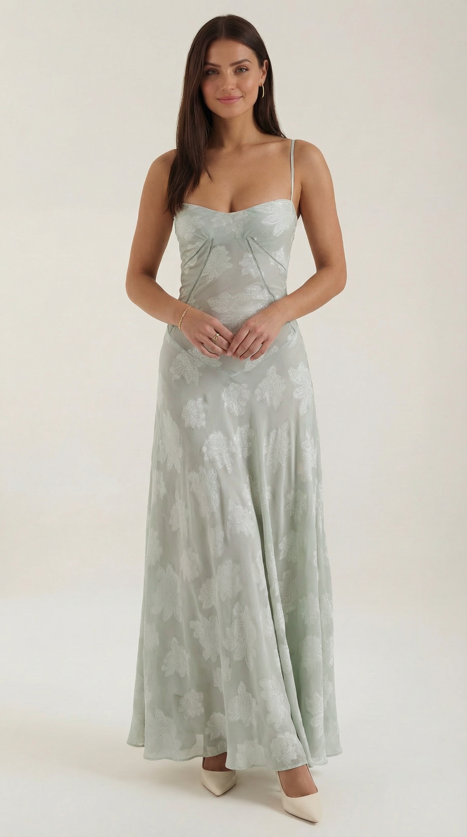 Isla | Women's Floral Applique Maxi Dress | Sweetheart Neck Wedding Guest-Women Dress-Pick NewYork