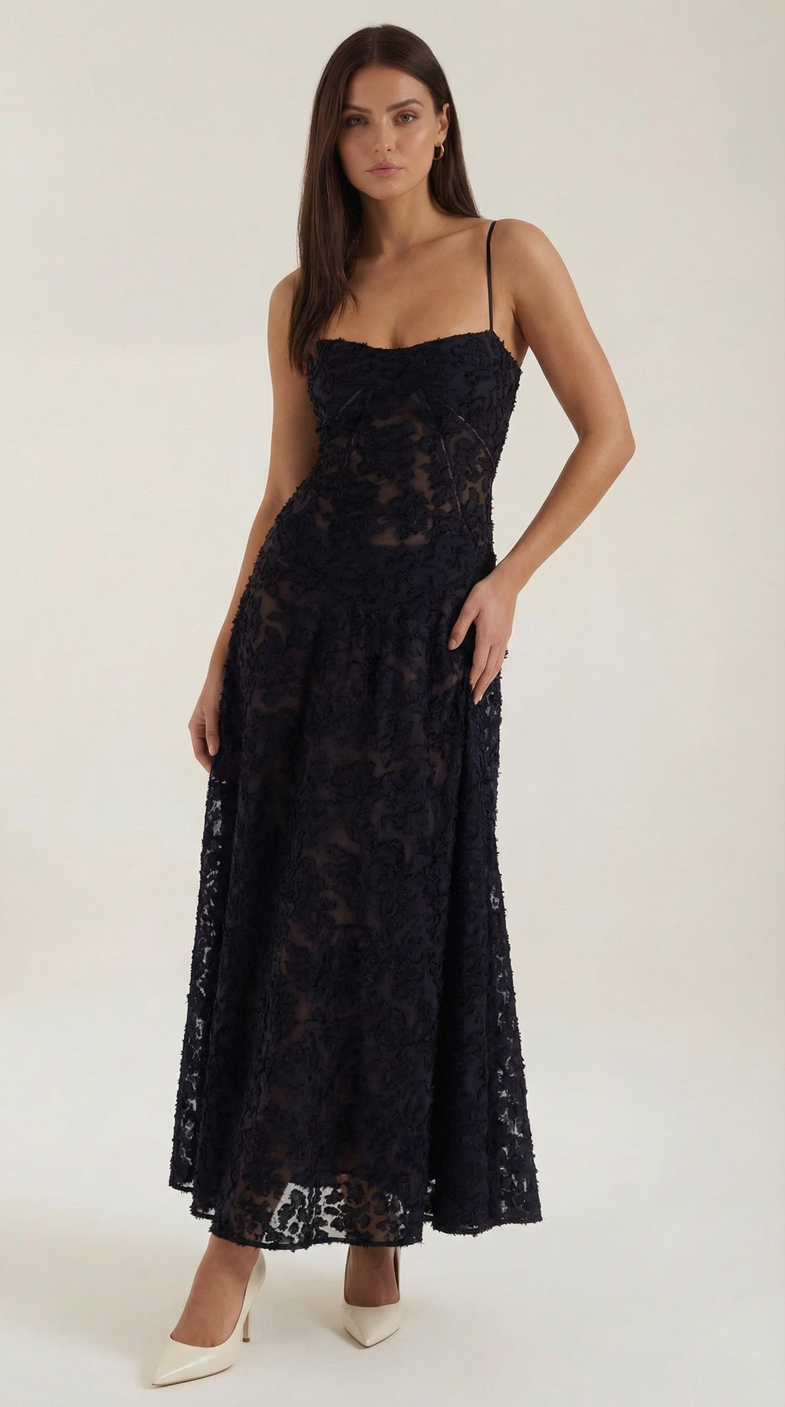 Isla | Women's Floral Applique Maxi Dress | Sweetheart Neck Wedding Guest-Women Dress-Pick NewYork