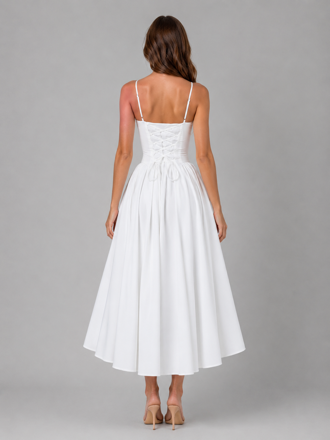 Juliette | Women's A Line Maxi Dress | Spaghetti Strap Bridal Shower Dress-Women's Dress-Pick NewYork