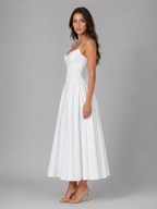 Juliette | Women's A Line Maxi Dress | Spaghetti Strap Bridal Shower Dress-Women's Dress-Pick NewYork