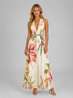 Juliette | Women's Floral Print Maxi Dress | Wrap V Neck-Women Dress-Pick NewYork