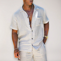 Knox | Men’s Shirt and Shorts Set | Short Sleeve Button Front Vacation Wear-Men Outfit Set-Pick NewYork