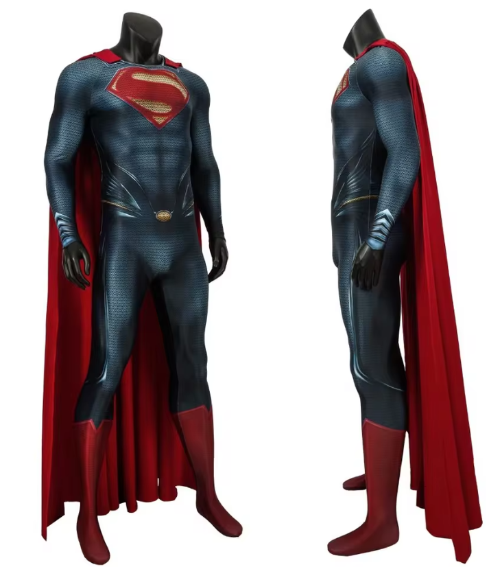 Lincoln | Men's Hero Costume Jumpsuit | Printed Bodysuit Optional Cape Fancy Dress Wear-Costume Set-Pick NewYork