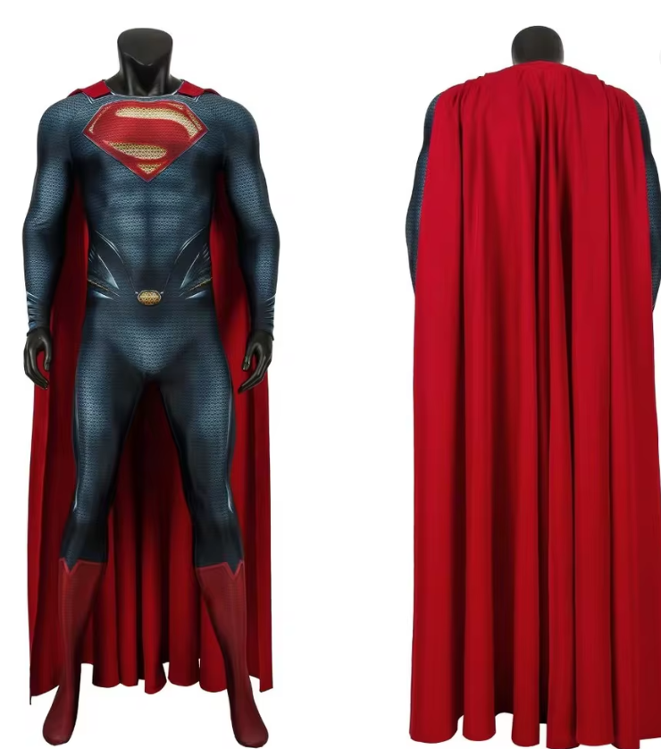 Lincoln | Men's Hero Costume Jumpsuit | Printed Bodysuit Optional Cape Fancy Dress Wear-Costume Set-Pick NewYork