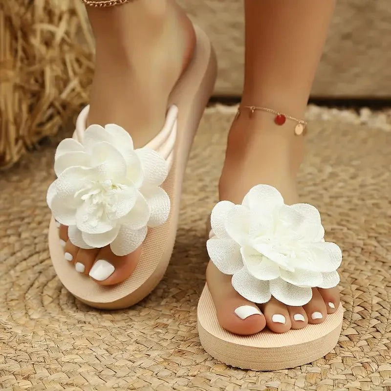 Luna | Women’s Platform Sandals | Floral Slip On-Women Sandals-Pick NewYork