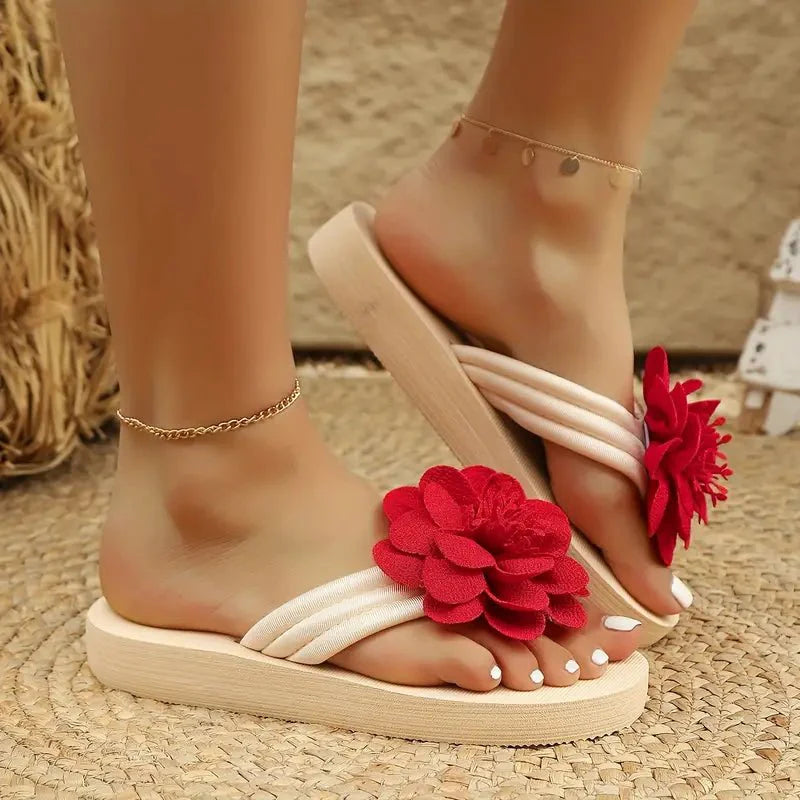 Luna | Women’s Platform Sandals | Floral Slip On-Women Sandals-Pick NewYork