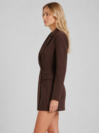 Madeleine | Women's Blazer Mini Dress | Double Breasted Evening Event Dress-Women Dress-Pick NewYork