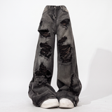 Madison | Women's Wide-Leg Jeans | Ripped Detail