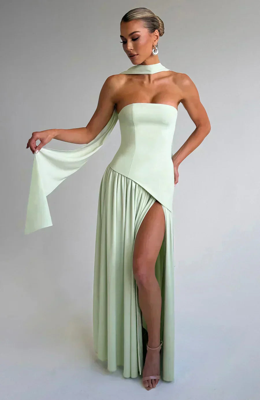 Isabella | Women's Asymmetric Maxi Dress | Wedding Guest Occasion-Women Dress-Pick NewYork