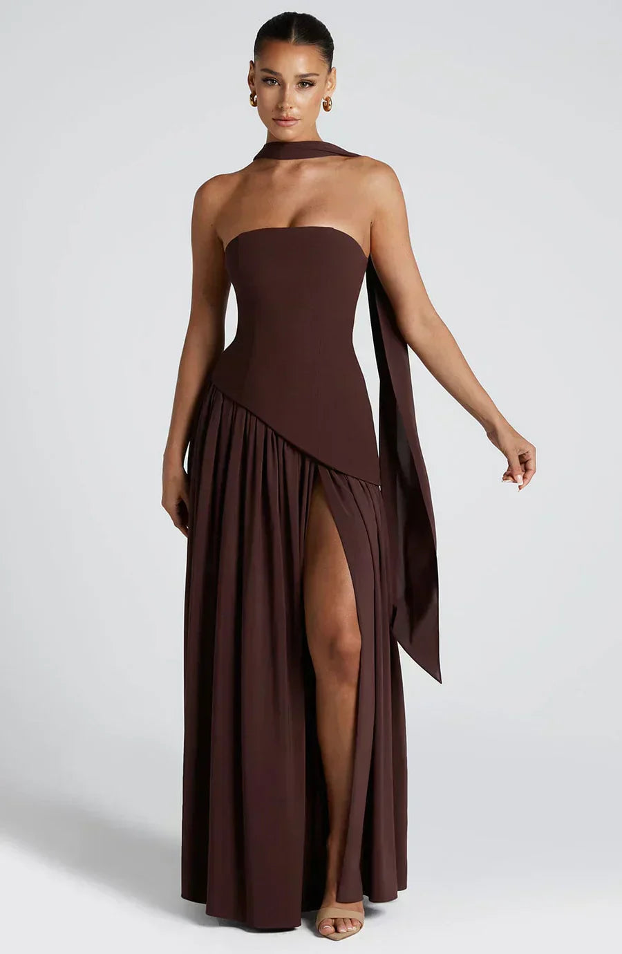 Isabella | Women's Asymmetric Maxi Dress | Wedding Guest Occasion-Women Dress-Pick NewYork