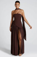 Isabella | Women's Asymmetric Maxi Dress | Wedding Guest Occasion-Women Dress-Pick NewYork
