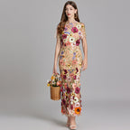Marigold | Women's Floral Applique Maxi Dress | Wedding Guest-Women Dress-Pick NewYork