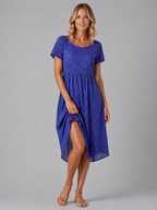 Meadow | Women's Floral Print Midi Dress | V Neck Front Slit-Women Dress-Pick NewYork