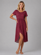 Meadow | Women's Floral Print Midi Dress | V Neck Front Slit-Women Dress-Pick NewYork