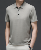 Ethan | Men's Textured Polo Shirt | Short Sleeve-Men Polo-Pick NewYork
