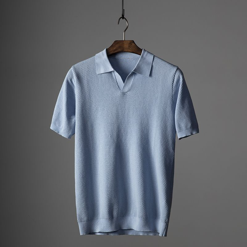 Noah | Men's Polo Shirt | Textured Short Sleeve-Men Polo-Pick NewYork
