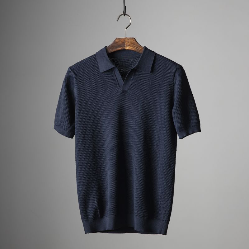 Noah | Men's Polo Shirt | Textured Short Sleeve-Men Polo-Pick NewYork