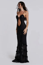 Monroe | Women’s Printed Maxi Dress | Cut Out Spaghetti Strap-Women Dress-Pick NewYork