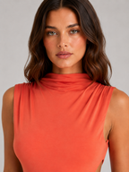 Noelle | Women's Cut Out Maxi Dress | High Neck Evening Event Dress-Women Dress-Pick NewYork