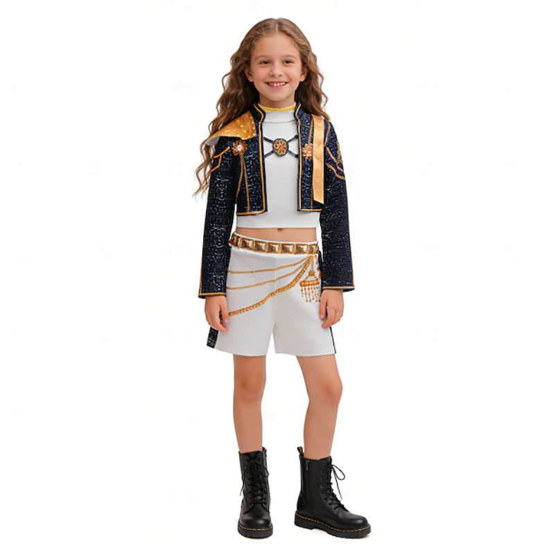 Nova | Girls Performance Costume Set | Shoulder Panels Mini Skirt Costume Wear-Kids Costume-Pick NewYork