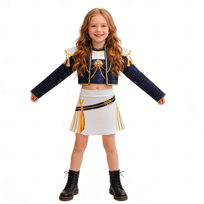 Nova | Girls Performance Costume Set | Shoulder Panels Mini Skirt Costume Wear-Kids Costume-Pick NewYork