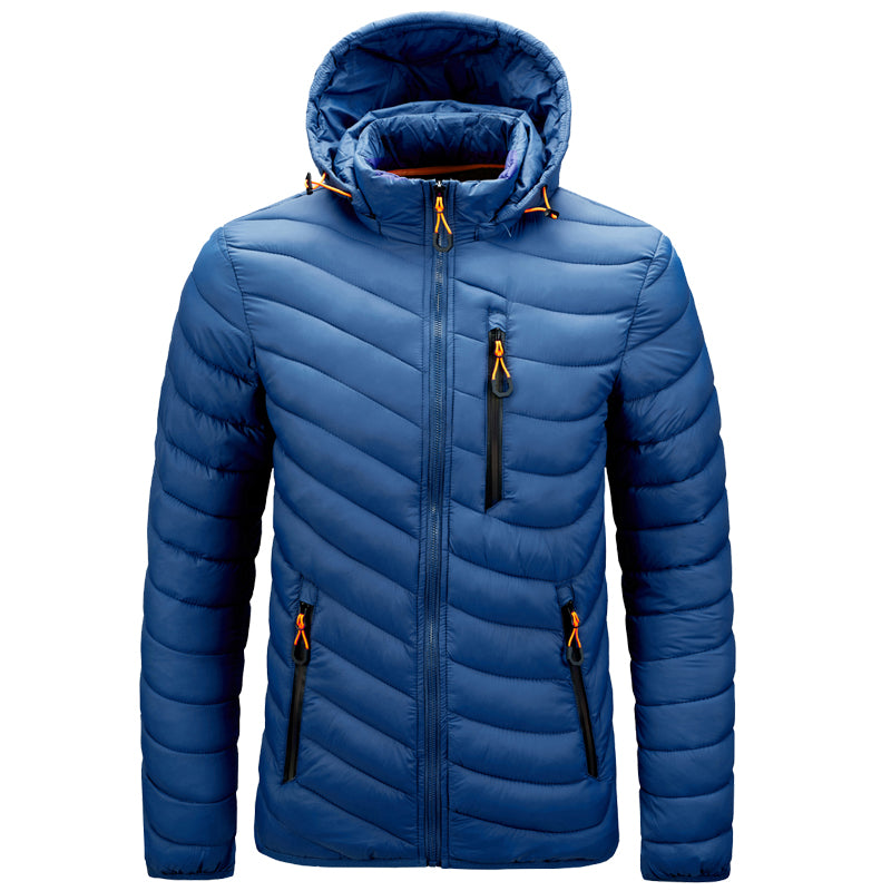 Owen | Men's Hooded Jacket | Quilted Panels-PNY