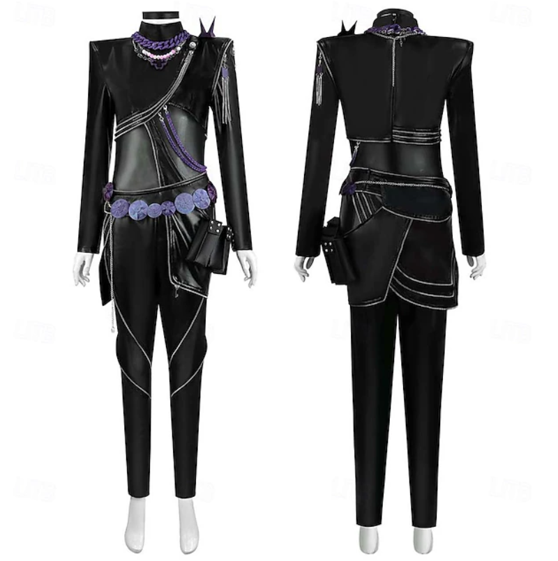 Phoenix | Women’s Performance Costume Set | Colorful Wig Chain Detail Costume Wear-Women Outfit Set-Pick NewYork