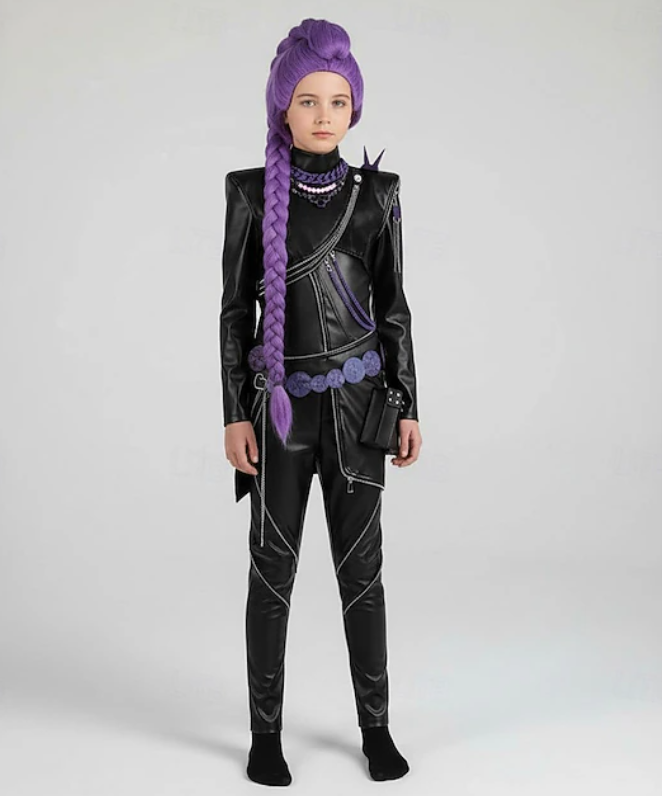 Phoenix | Women’s Performance Costume Set | Colorful Wig Chain Detail Costume Wear-Women Outfit Set-Pick NewYork