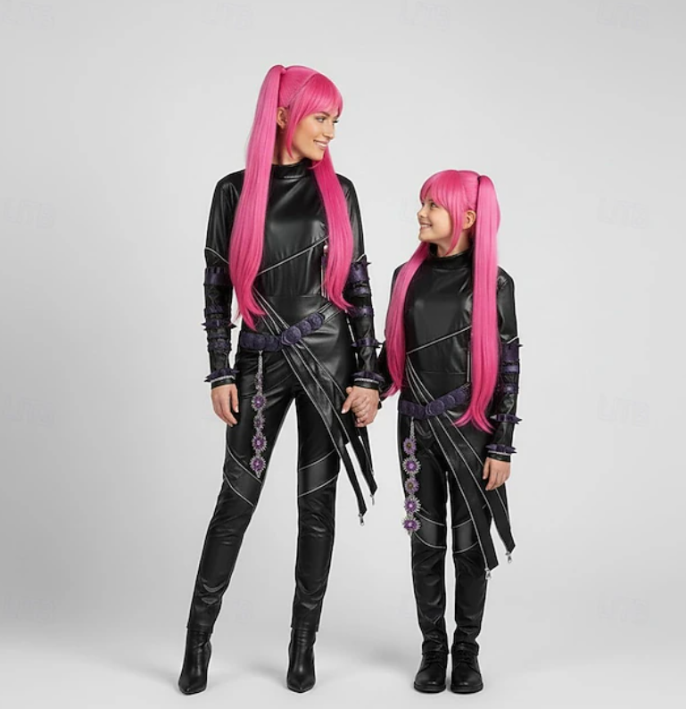 Phoenix | Women’s Performance Costume Set | Colorful Wig Chain Detail Costume Wear-Women Outfit Set-Pick NewYork