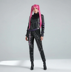 Phoenix | Women’s Performance Costume Set | Colorful Wig Chain Detail Costume Wear-Women Outfit Set-Pick NewYork