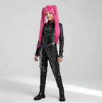 Phoenix | Women’s Performance Costume Set | Colorful Wig Chain Detail Costume Wear-Women Outfit Set-Pick NewYork