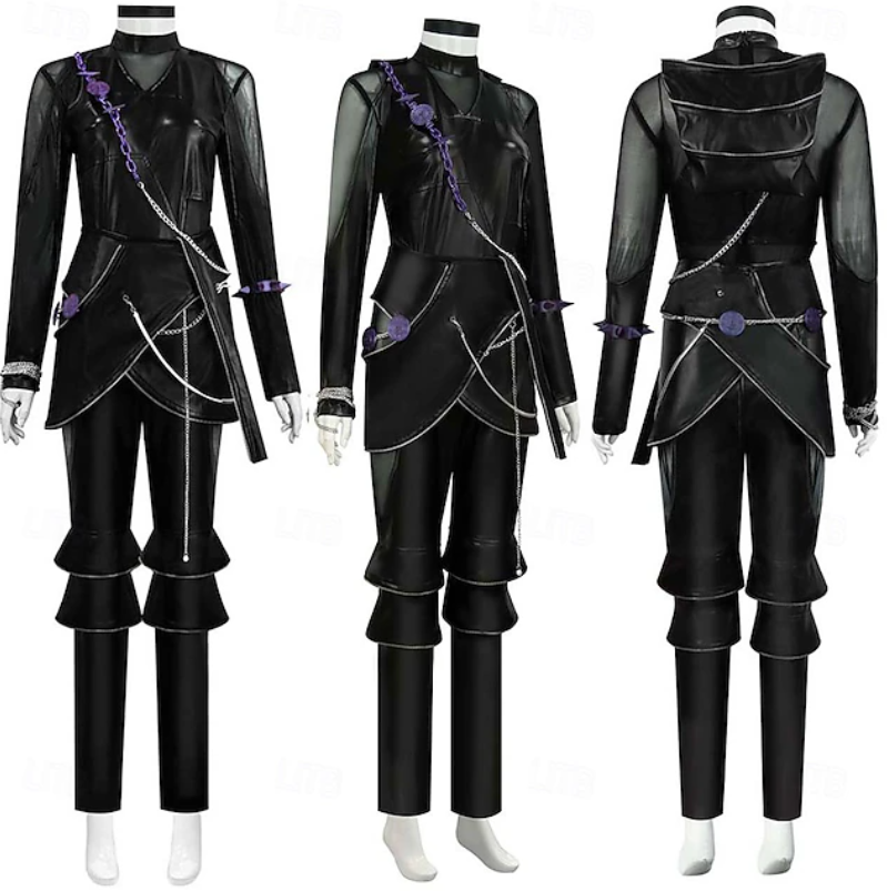 Phoenix | Women’s Performance Costume Set | Colorful Wig Chain Detail Costume Wear-Women Outfit Set-Pick NewYork