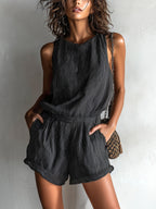 Piper | Women’s Sleeveless Jumpsuit | Pocket Vacation Outfit-Women Jumpsuit-Pick NewYork