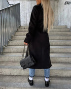 Amelia | Women's Longline Coat | Double-Breasted · PNY