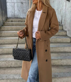 Amelia | Women's Longline Coat | Double-Breasted · PNY