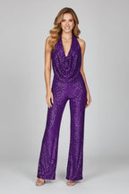 Aria | Women's Halter Jumpsuit | Sequin · PNY