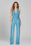 Aria | Women's Halter Jumpsuit | Sequin · PNY