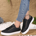 Bailey | Women's Lace-Up Sneakers | Quilted Panels · PNY