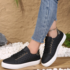 Bailey | Women's Lace-Up Sneakers | Quilted Panels · PNY